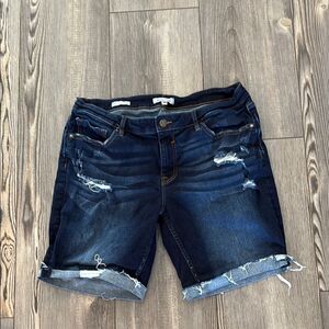 Vigoss Marley Bermuda Distressed Jean Shorts